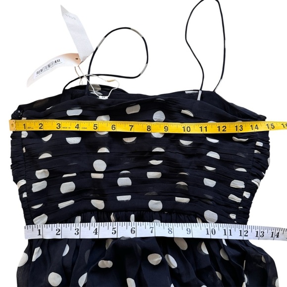 DÔEN silk Maryanna Noir Solstice Sky Dot dress NEW - Picture 10 of 11